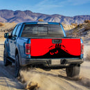 Evil Monster Peeping Peek A Boo Funny Red Truck Tailgate Decal Sticker