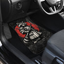 Fight Me Coward Retro Samurai Raccoon Car Floor Mats