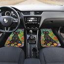 Floral Black Cat Car Floor Mats