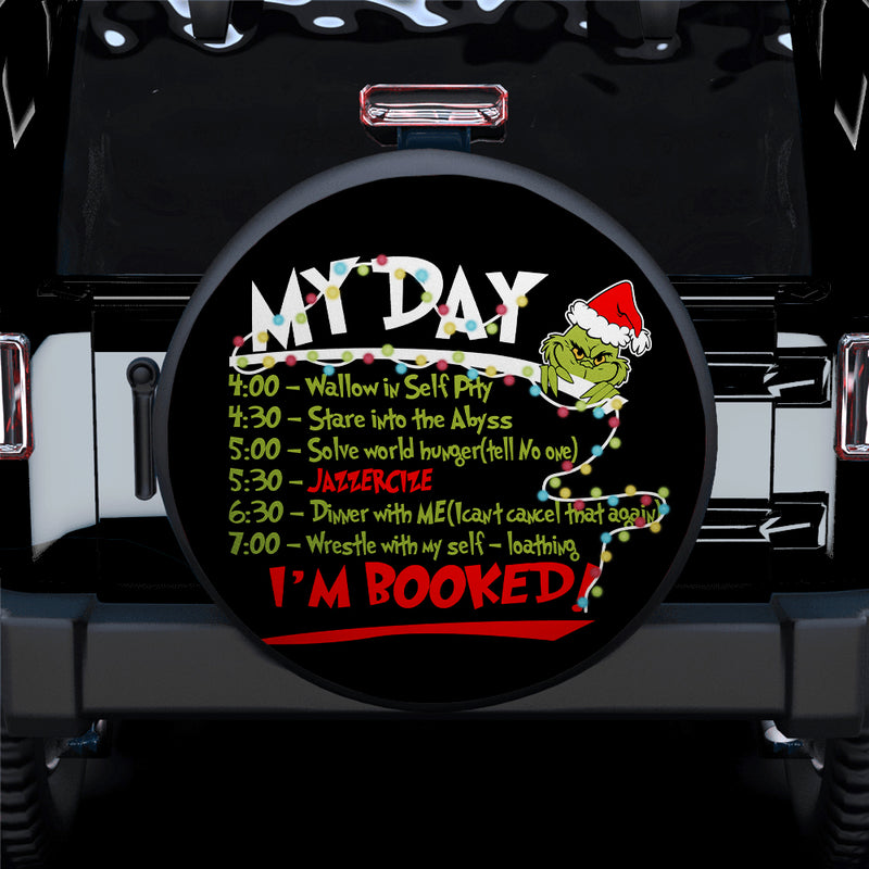 The Grinch My Day Jeep Car Spare Tire Covers Gift For Campers