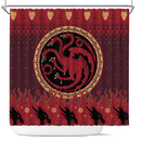 Game Of Thrones Targaryen Dragon Christmas Shower Curtain