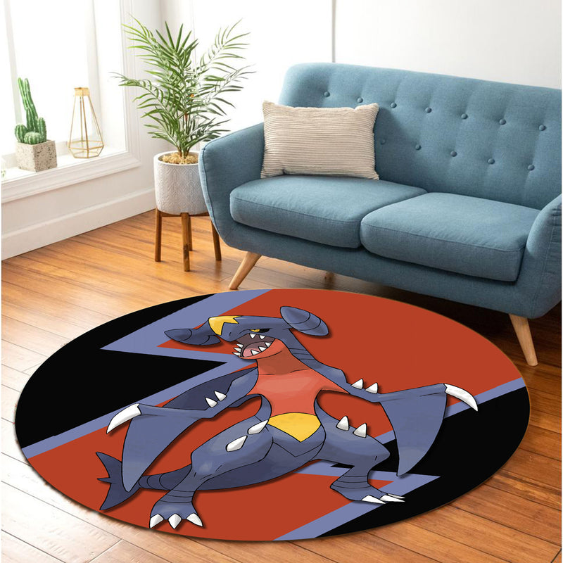 Garchomp Pokemon Round Carpet Rug Bedroom Livingroom Home Decor