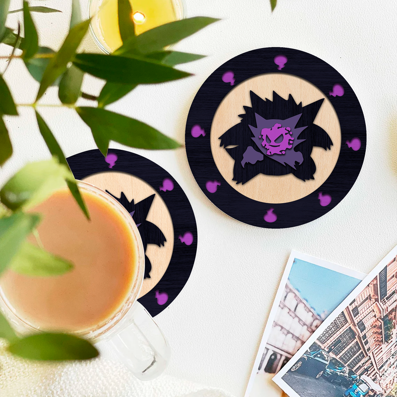 Pokemon Ghost Gengar Drink Coasters