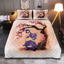 Gengar Ghost Cherry Blossom Quilt Bed Sets