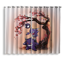 Gengar Ghost Cherry Blossom Window Curtain
