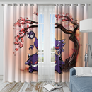 Gengar Ghost Cherry Blossom Window Curtain