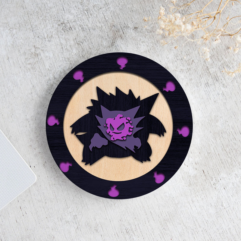 Pokemon Ghost Gengar Drink Coasters