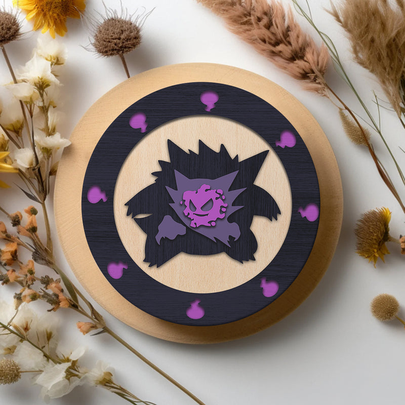 Pokemon Ghost Gengar Drink Coasters