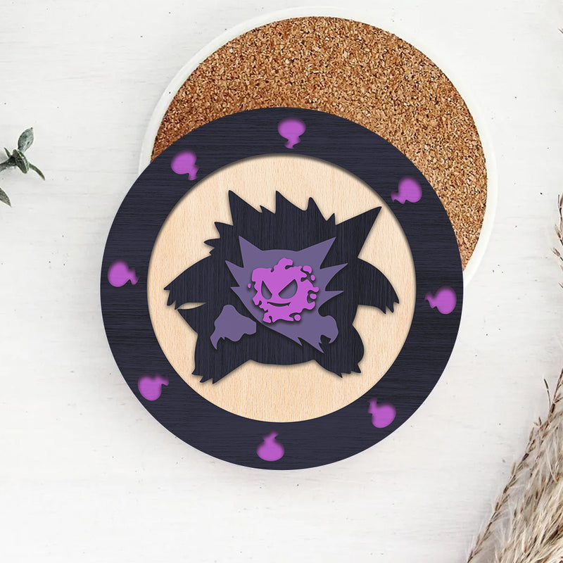 Pokemon Ghost Gengar Drink Coasters