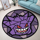 Gengar Stained Glass Round Rug