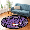 Gengar Stained Glass Round Rug