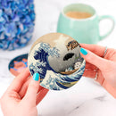 Ghibli Studio Totoro The Great Wave Japan Ceramic Drink Coasters