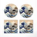 Ghibli Studio Totoro The Great Wave Japan Ceramic Drink Coasters
