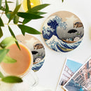 Ghibli Studio Totoro The Great Wave Japan Ceramic Drink Coasters