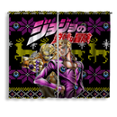 Giorno Jojo Bizzare Adventure Christmas Front Window Curtain