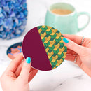 Giyu Tomioka Classic Pattern Demon Slayer Kimetsu No Yaiba Ceramic Drink Coasters