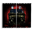 Gojo Geto Jujutsu Kaisen Ride Jeep Halloween Funny Anime Window Curtain