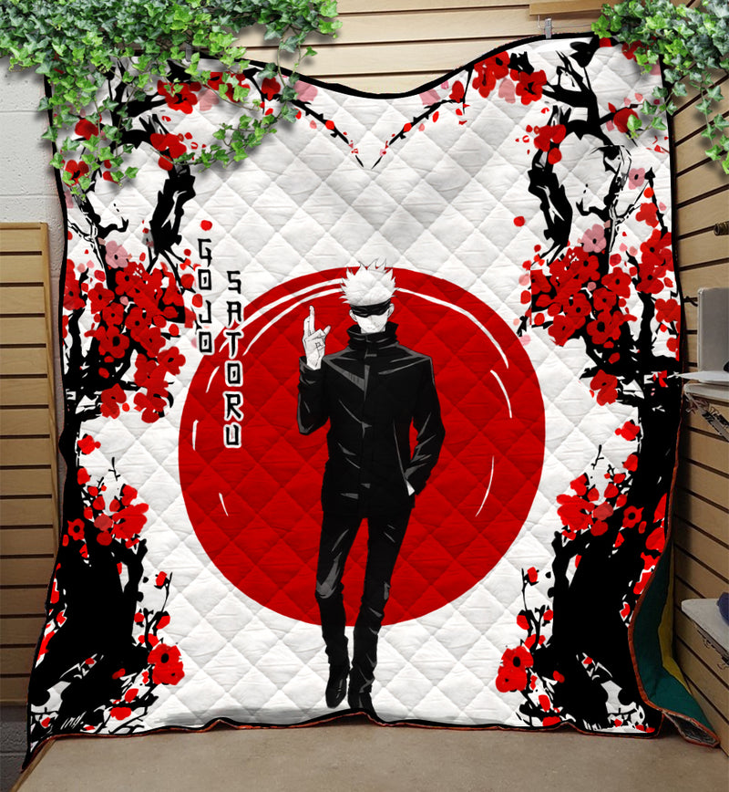 Gojo Satoru Jujutsu Kaisen Demon Slayer Anime Japan Style Quilt Blanket