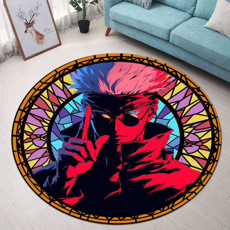 Gojo Stained Glass Round Rug