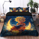 Goku Reading On A Crescent Moon Bedding Set