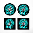 Goku Vegeta Moonlight Ceramic Drink Coasters
