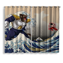Goku Vs Vegeta The Great Wave Japan Anime Dragon Ball Window Curtain