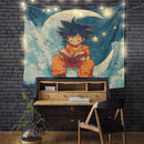 Goku Reading On MoonTapestry Room Decor