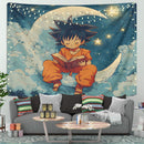 Goku Reading On MoonTapestry Room Decor