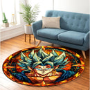Vegito Dragon Ball Stained Glass Round Rug