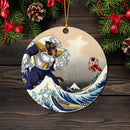 Goku Vs Vegeta The Great Wave Mica Ornament Perfect Gift For Holiday