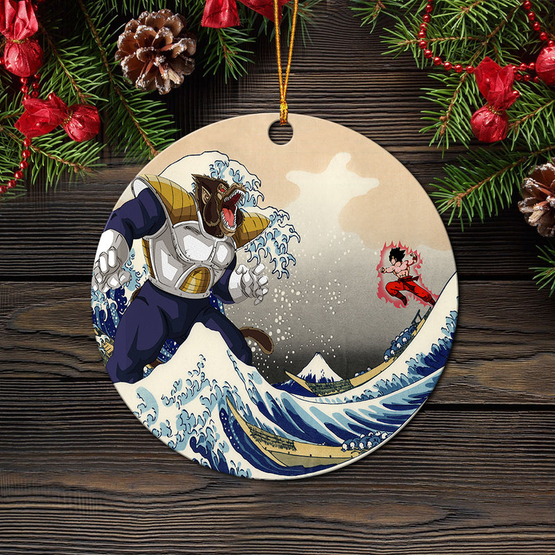 Goku Vs Vegeta The Great Wave Mica Ornament Perfect Gift For Holiday