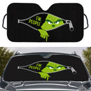 Grinch Ew People Zipper Hide Custom Car Windshield Sunshades