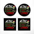 Grinch My Day Ceramic Drink Coasters
