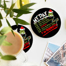 Grinch My Day Ceramic Drink Coasters