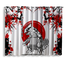Groudon Japan Style Window Curtain