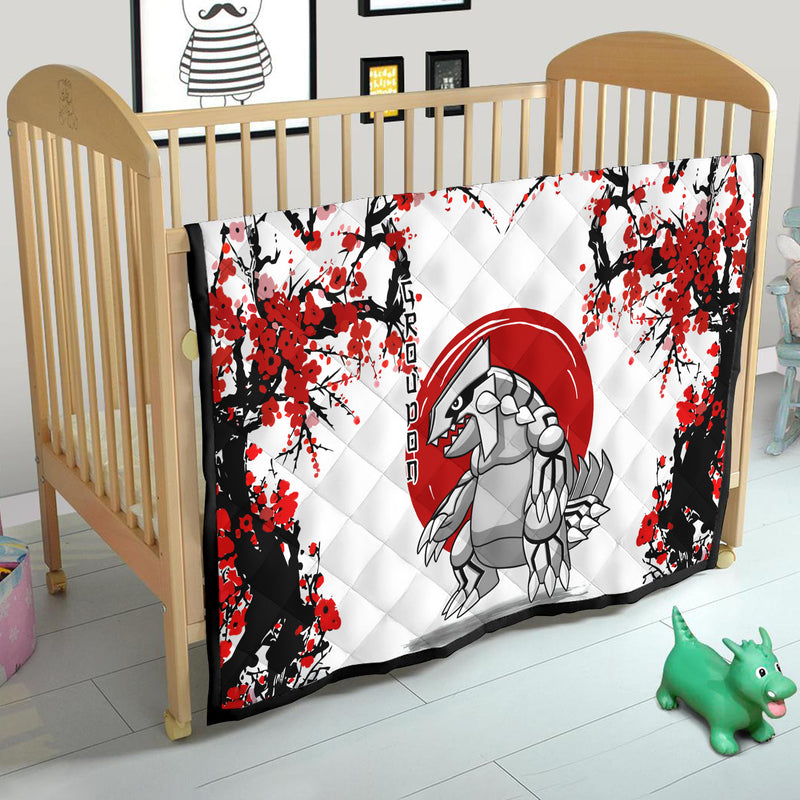Groudon Japan Style Quilt Blanket