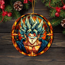 Guku Dragon Ball Stained Glass Mica Ornament Perfect Gift For Holiday
