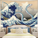Haku Dragon Ghibli Studio Spirited The Great Wave Tapestry Room Decor