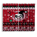 Harley Quinn Christmas Window Curtain