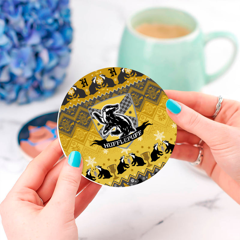 Harry Potter Hufflepuff Yellow Ceramic Drink Coasters