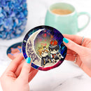 Hinata And Tobio Haikyuu Love You To The Moon Galaxy Ceramic Drink Coasters