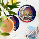 Hinata And Tobio Haikyuu Love You To The Moon Galaxy Ceramic Drink Coasters