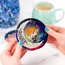 Hinata Haikyuu Love You To The Moon Galaxy Ceramic Drink Coasters