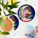 Hiro Zero Two Darling In The Franxx Anime Couple Love You To The Moon Galaxy Ceramic Drink Coasters