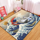 Hoho Vs Lugia The Great Wave Rectangular Area Rug