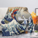 Hoho vs Lugia The Great Wave Premium Blanket