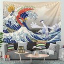 Hoho vs Lugia The Great Wave Tapestry Room Decor