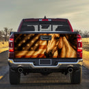 Horse American Flag Truck Tailgate Decal Sticker