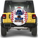 Houston Astros Car Spare Tire Cover With Camera Hole