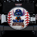 Houston Astros Car Spare Tire Cover With Camera Hole